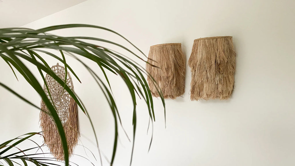 From Abaca Applique Wall Lamp - Natural