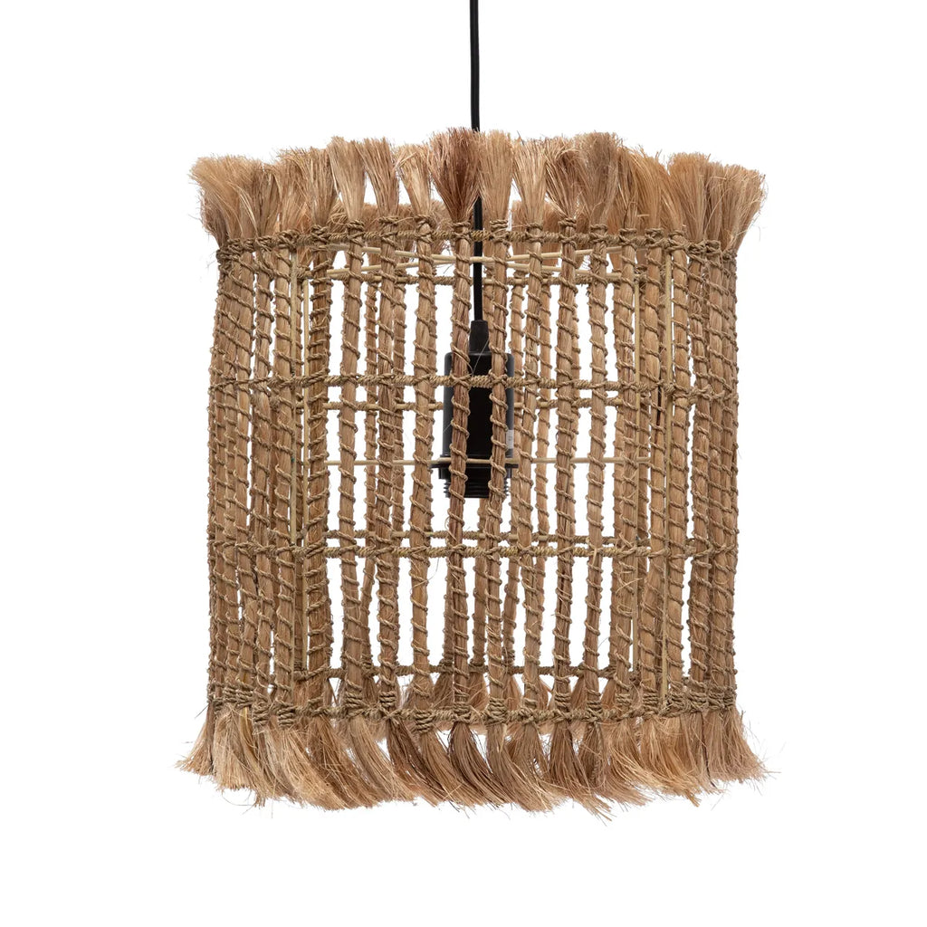 From Abaca Bird Cage Hanging Lamp - Natural - M