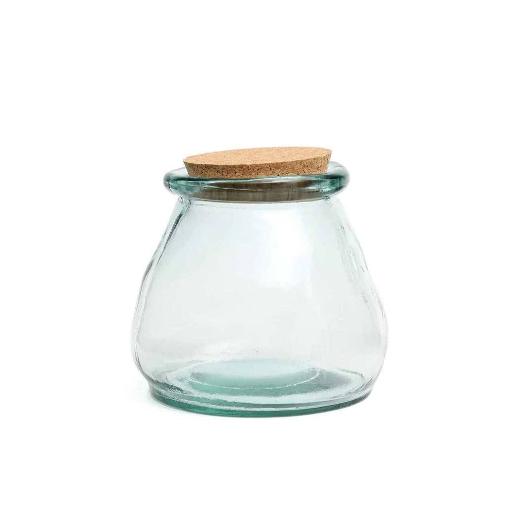 The Belly Glass Jar - Blue - L