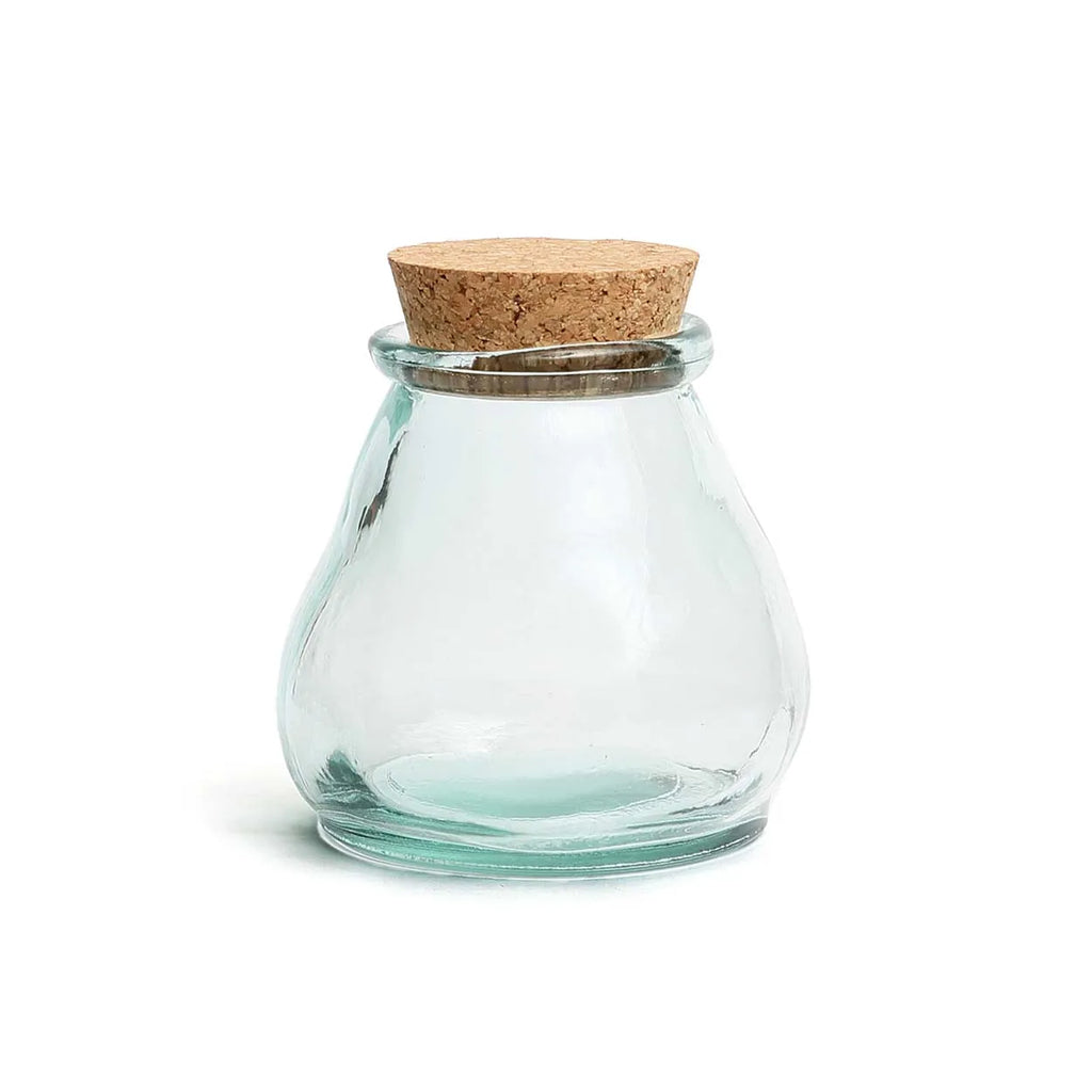 The Belly Glass Jar - Blue - M