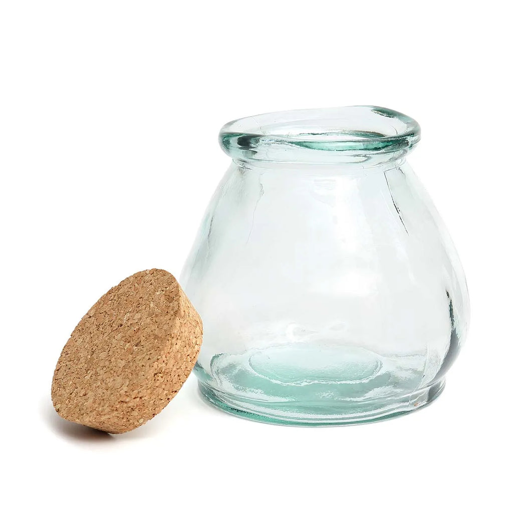 The Belly Glass Jar - Blue - M