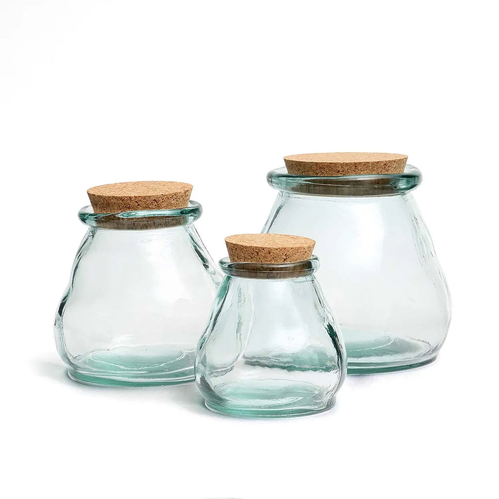 The Belly Glass Jar - Blue - M