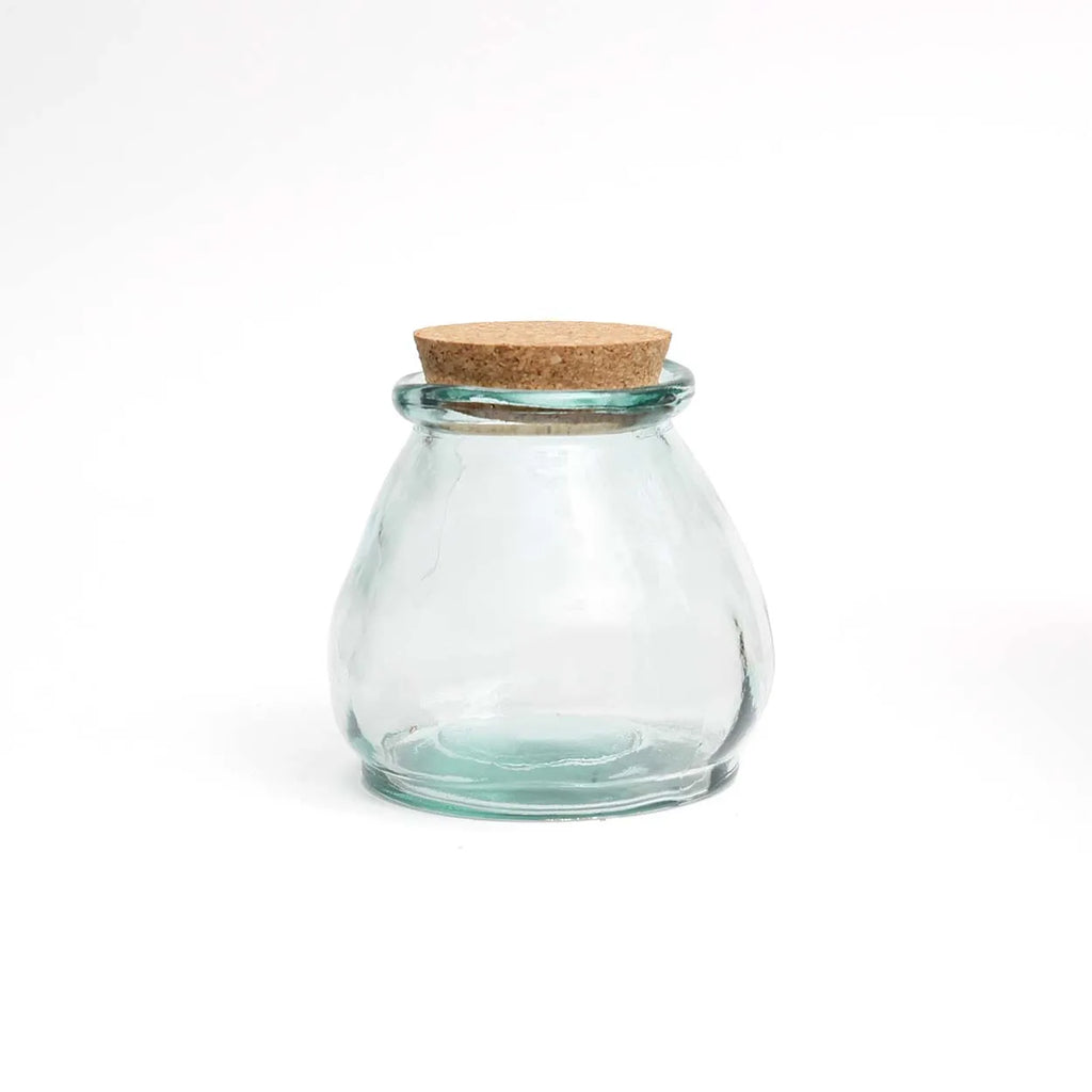 The Belly Glass Jar - Blue - S