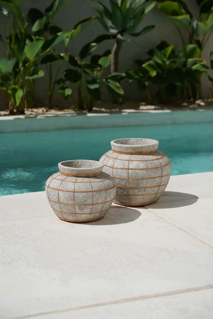 The Belly Vase - Natural Concrete - L