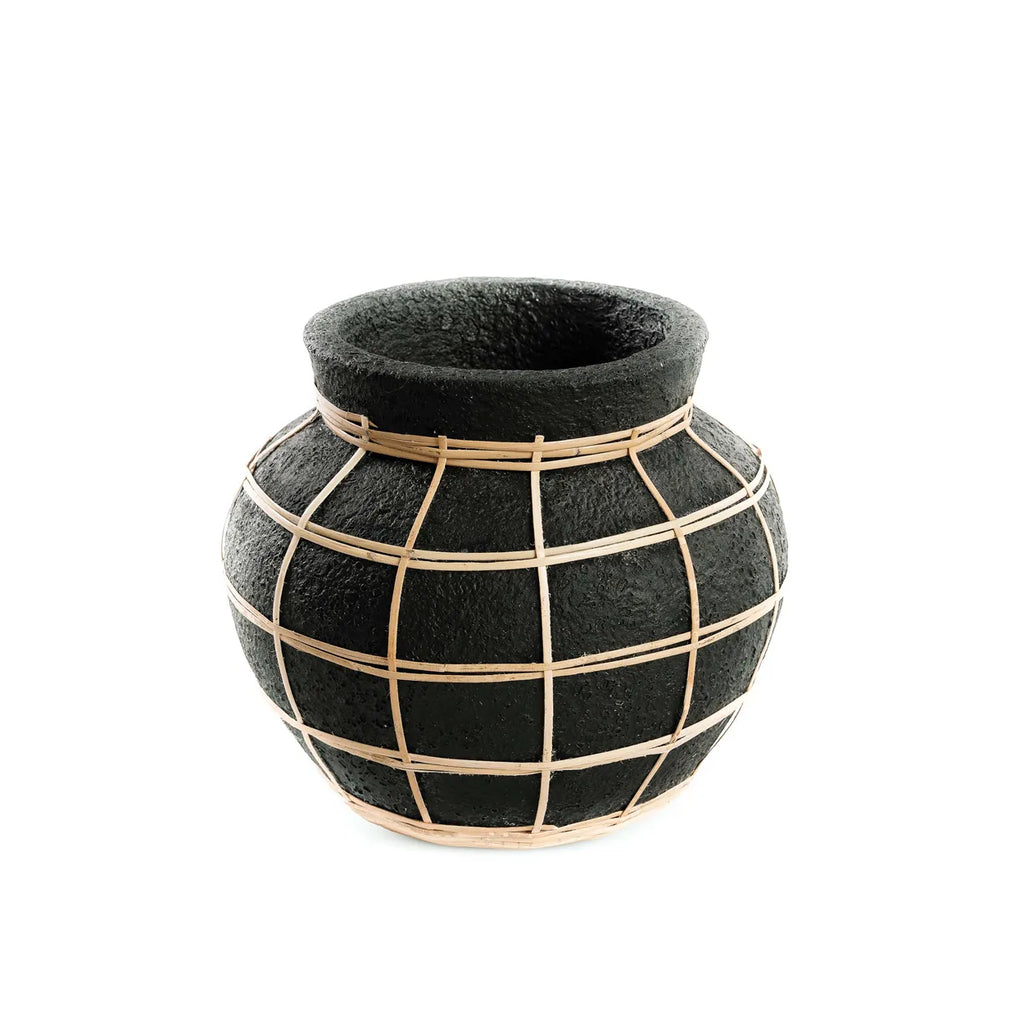 The Belly Vase - Black Natural - S