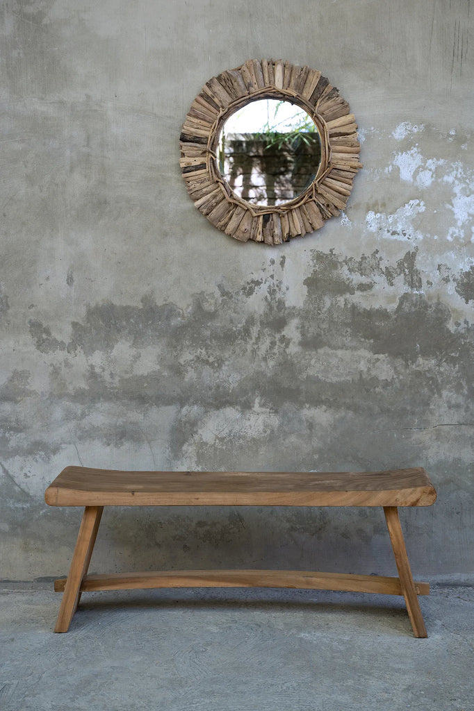 The Driftwood Crown Mirror - Natural - M