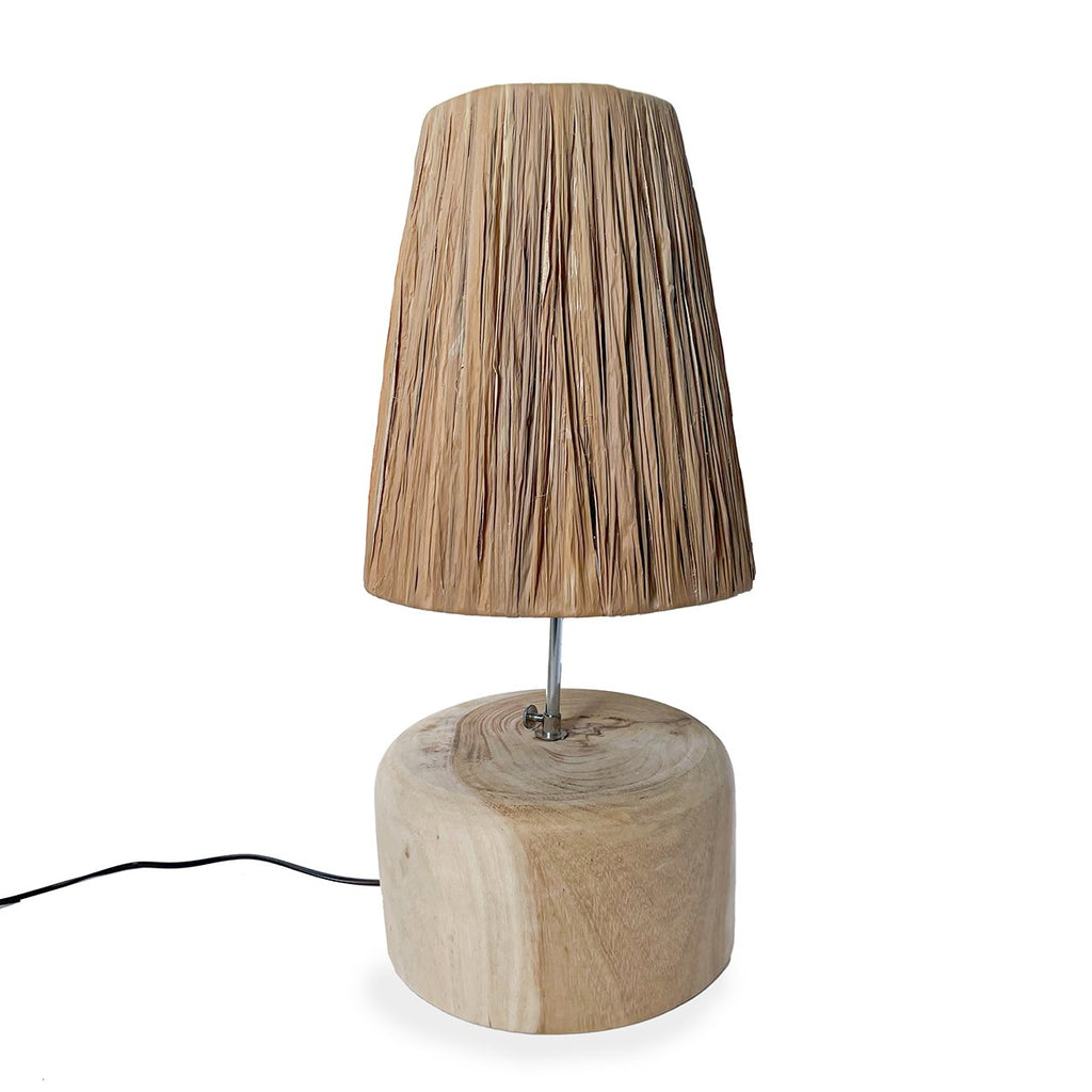 De Grass Teak Wood Table Lamp - Natural