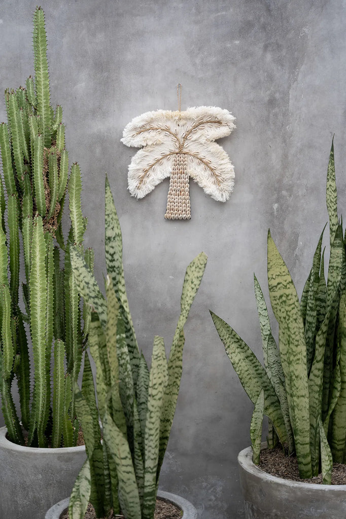 The Cotton & Shells Palm Tree - White Natural