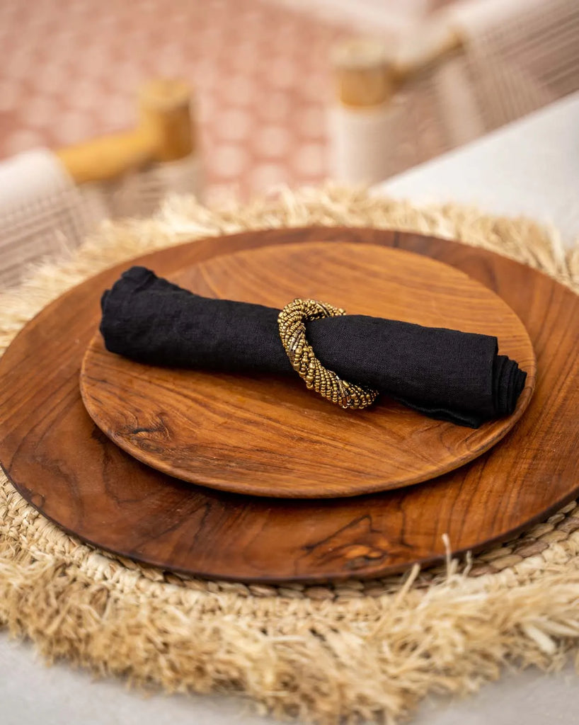 The Beads Napkin Ring - Gold - Set of 4