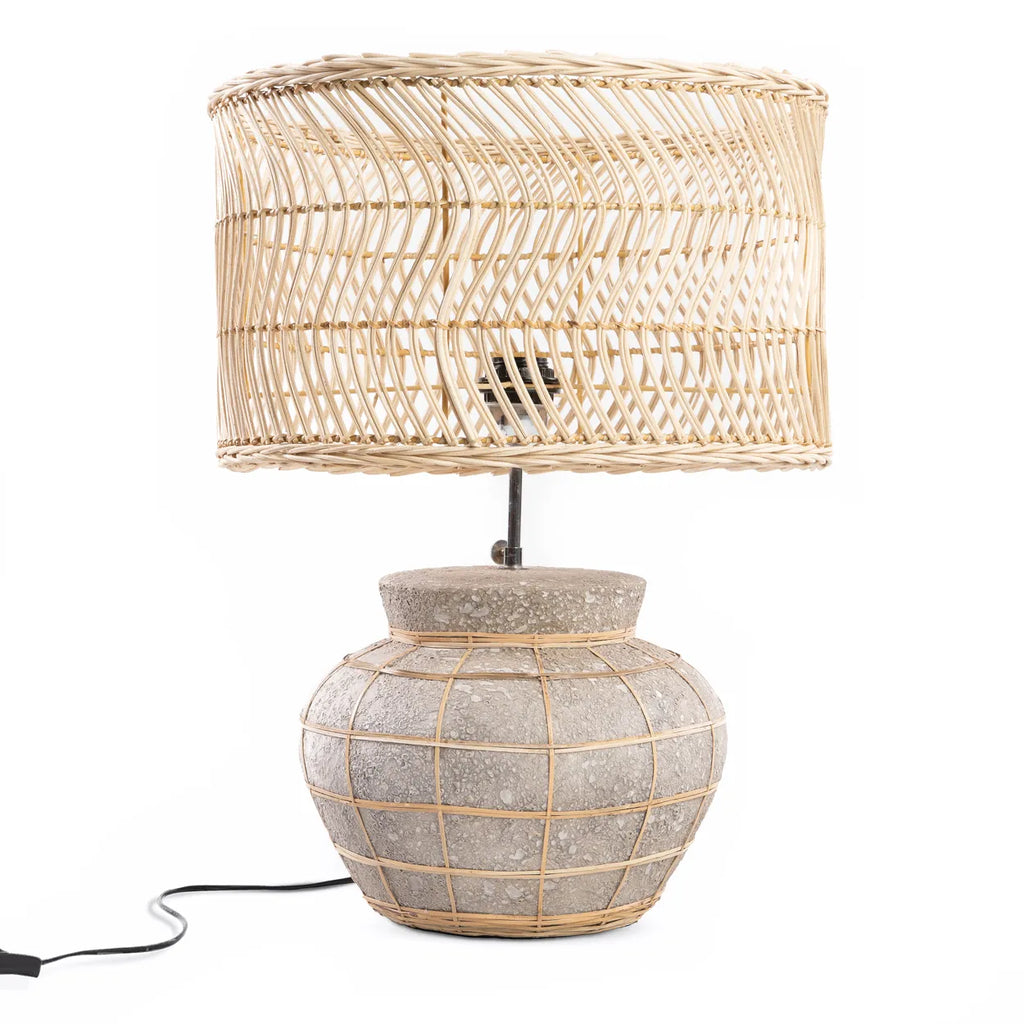 The Kythira Table Lamp - Natural Concrete Grey