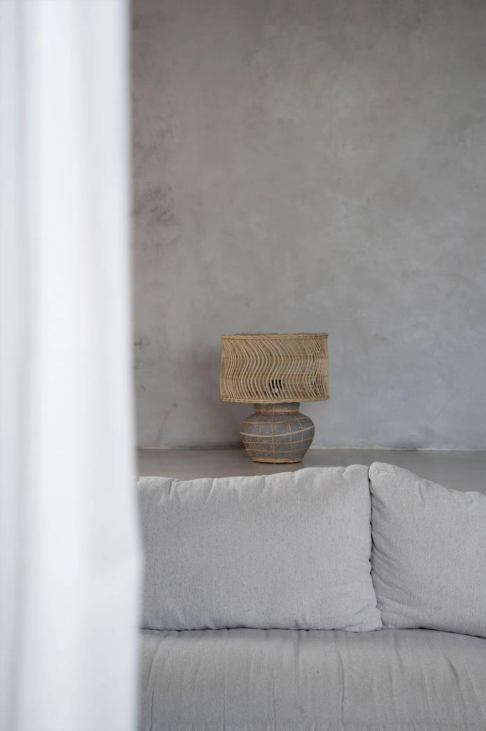 The Kythira Table Lamp - Natural Concrete Grey