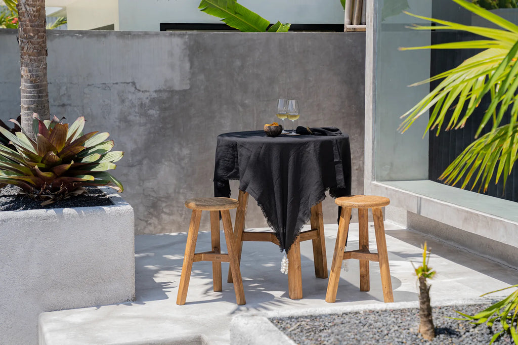 The Linen Tablecloth - Black - 150x200