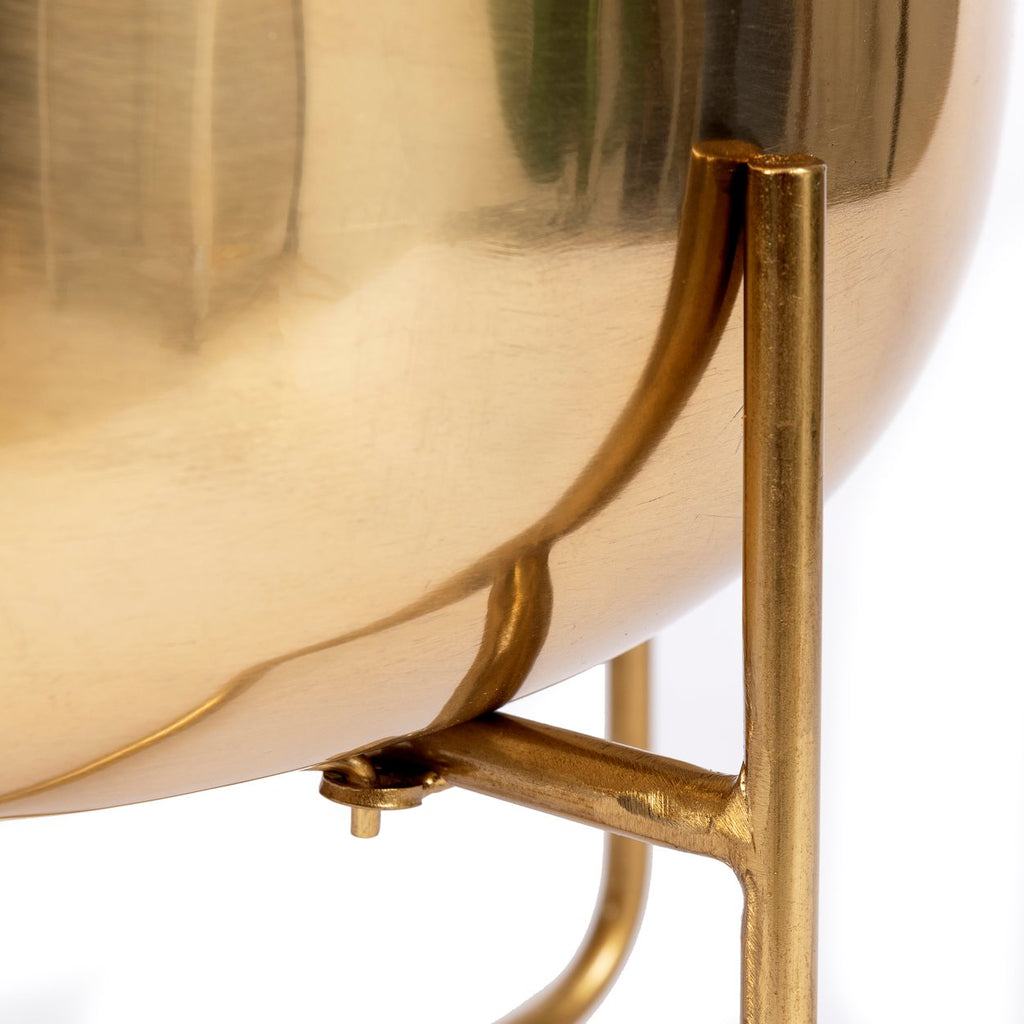 The Brass Plant Pot on Stand - Brass - XL