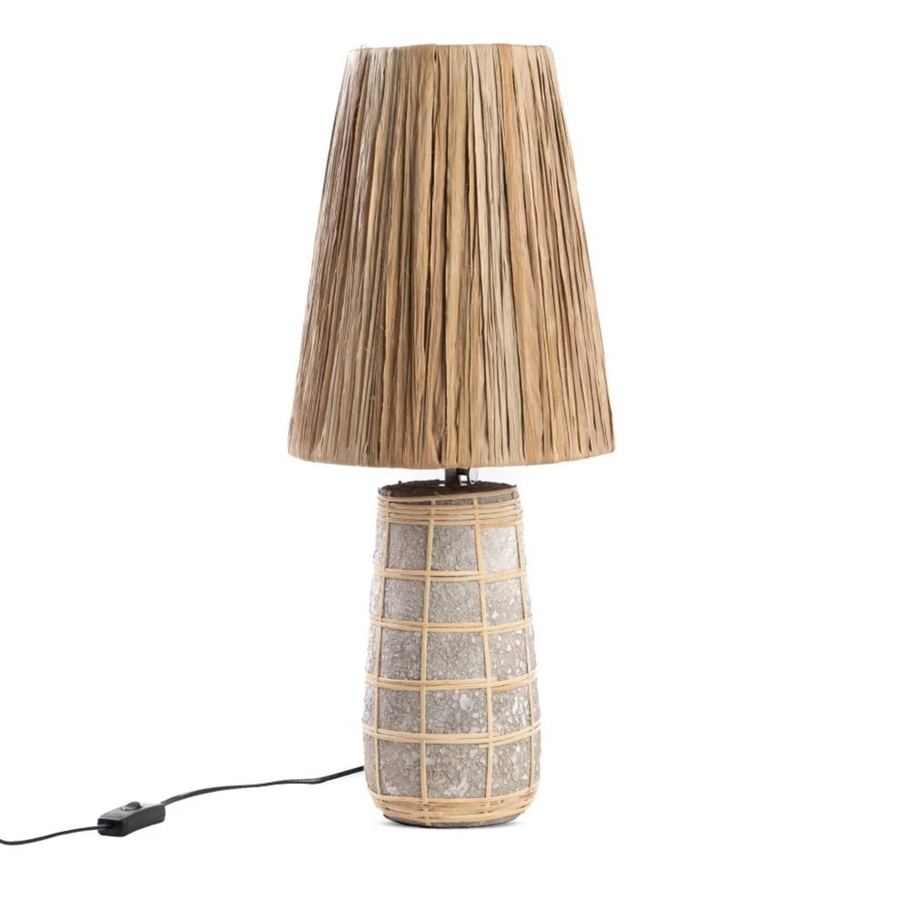 The Naxos Table Lamp - Concrete Grey Natural