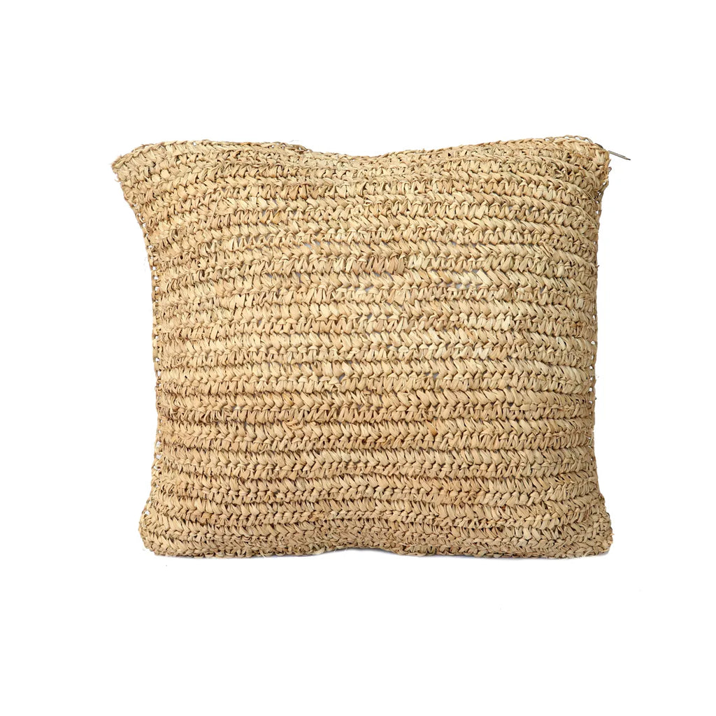 The Raffia Flowers Cushion Cover - Natural - 40x40