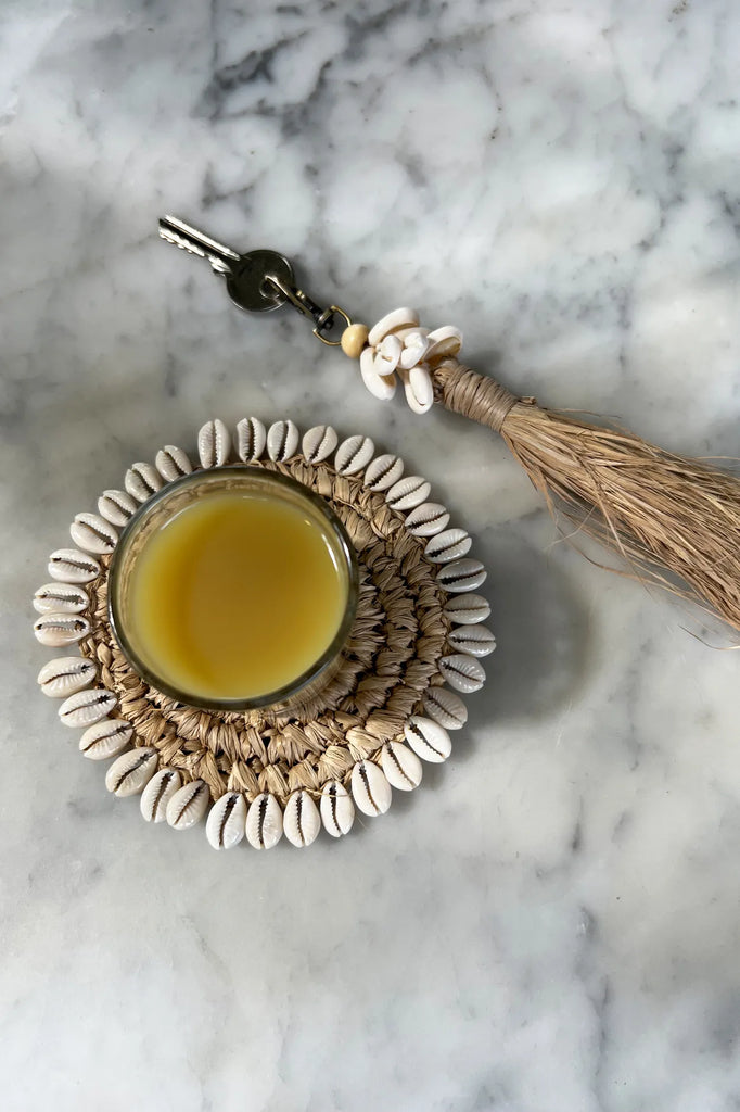 The Raffia Shell Coaster - Natural