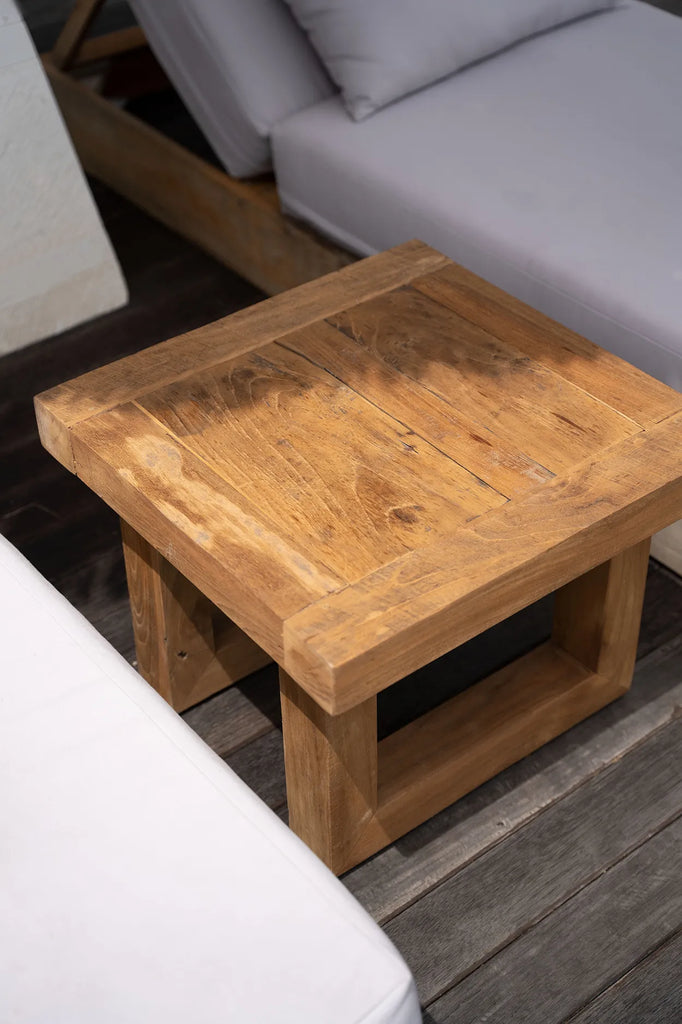 The Reclaimed Teak Side Table - Natural