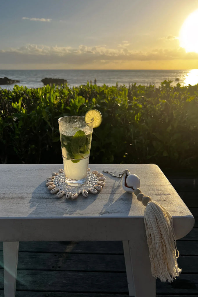 The Seagrass Shell Coaster - White