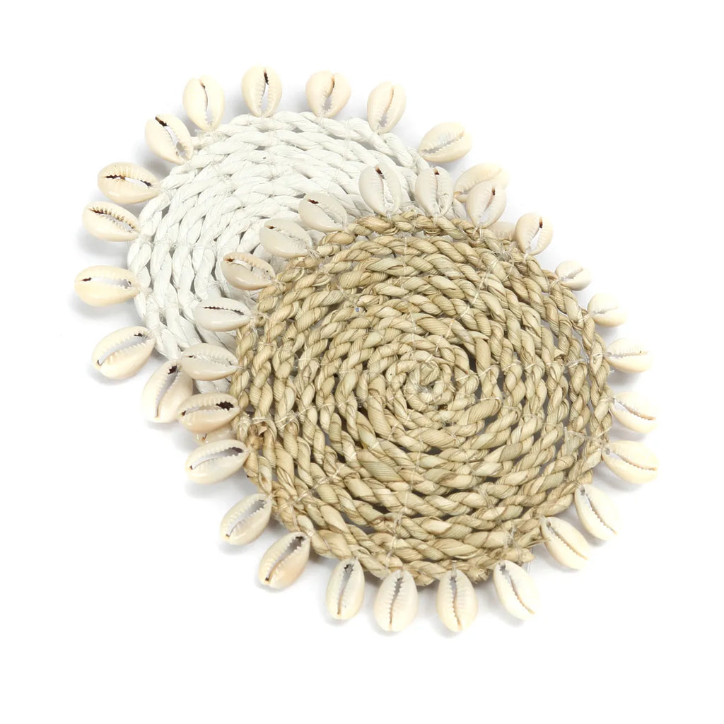 The Seagrass Shell Coaster - White