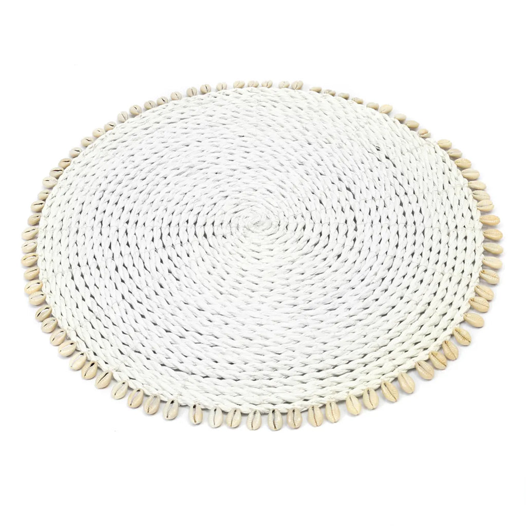 De Seagrass Shell Placemat - White