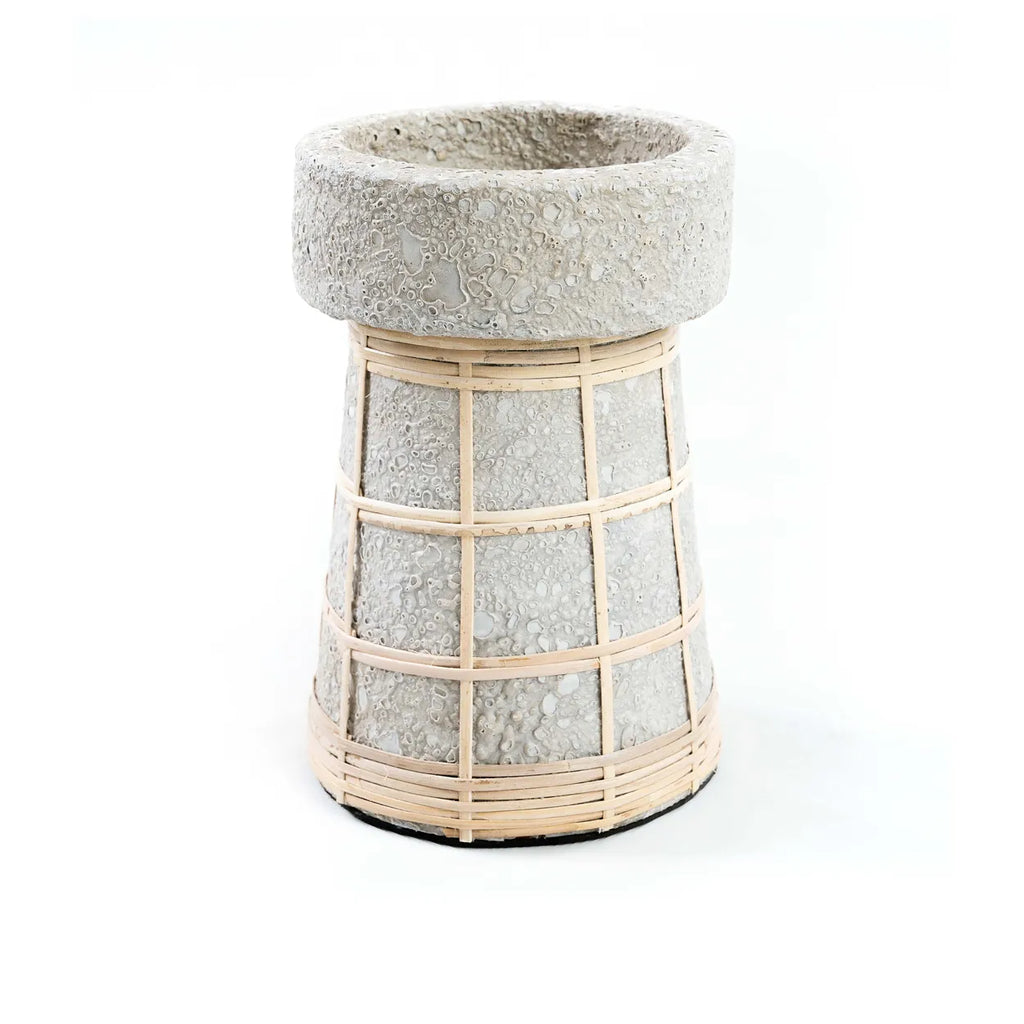 The Serene Candle Holder - Concrete Grey Natural - L