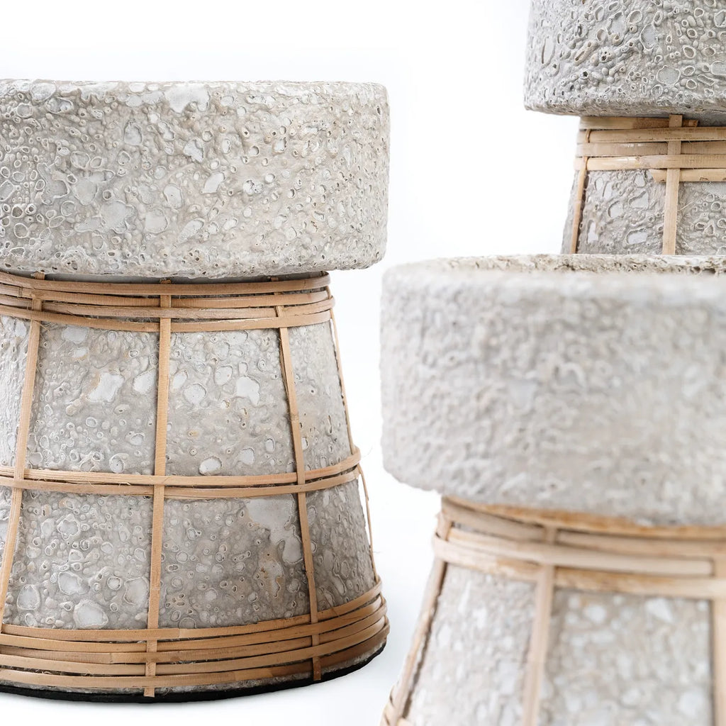 The Serene Candle Holder - Concrete Grey Natural - L