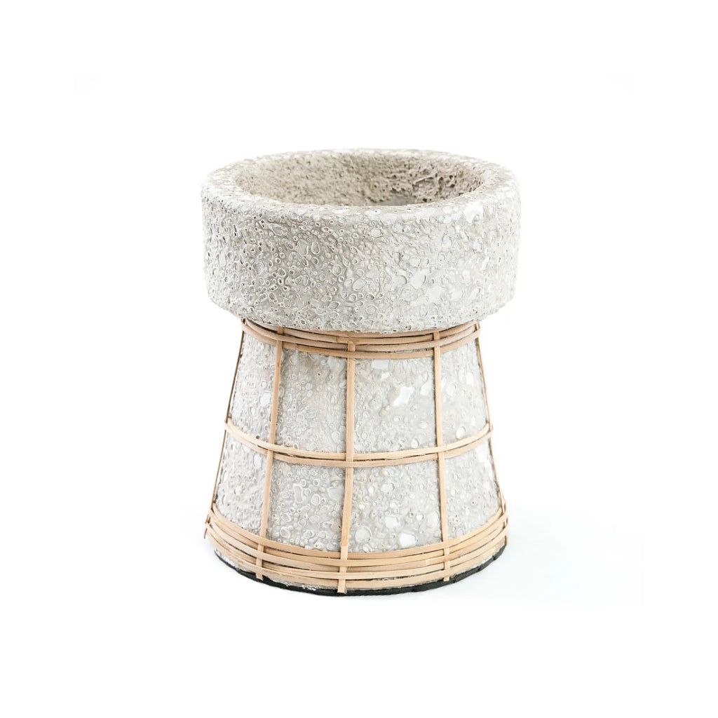 The Serene Candle Holder - Concrete Grey Natural - M