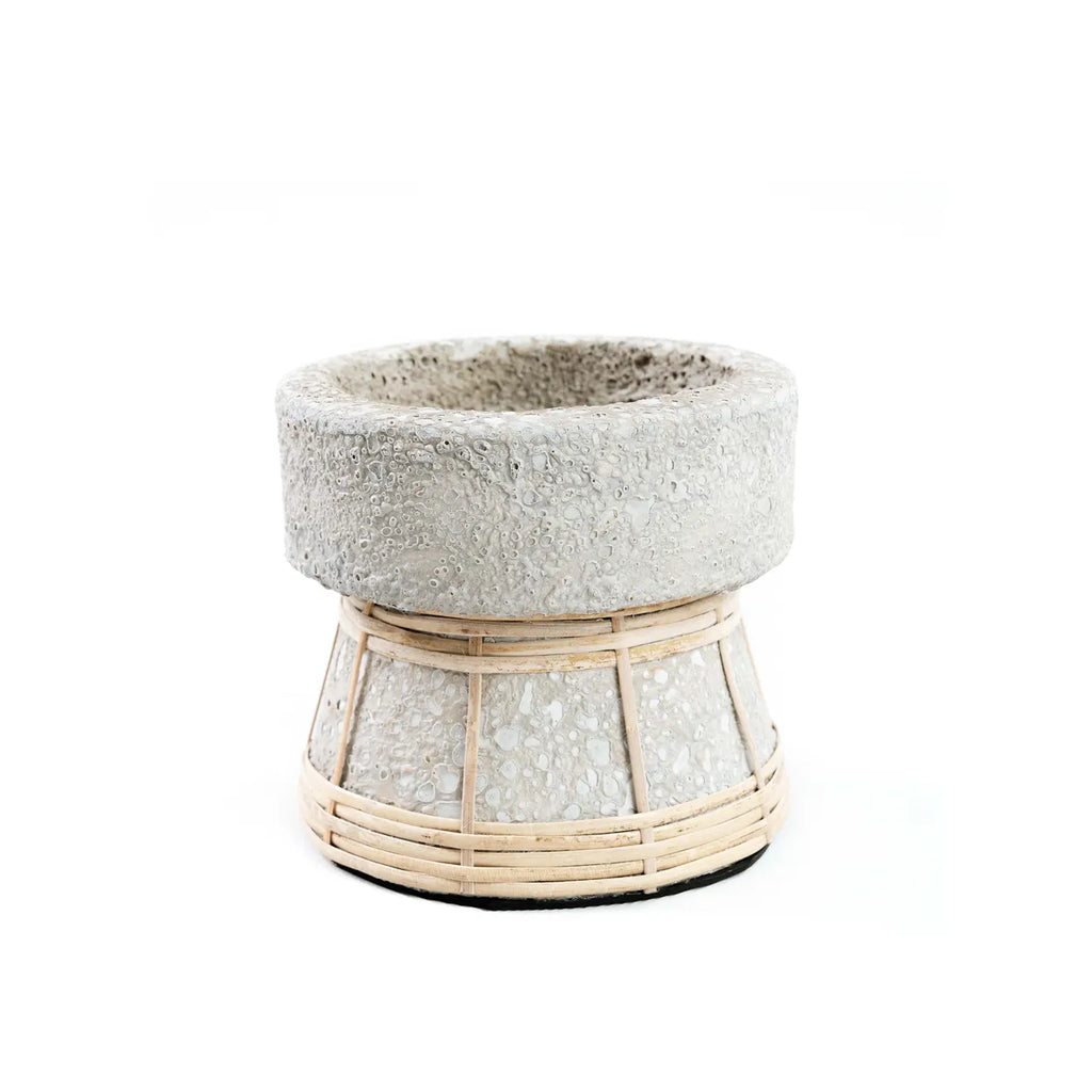 The Serene Candle Holder - Concrete Grey Natural - S