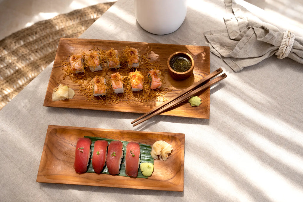 The Teak Root Sushi Board - L