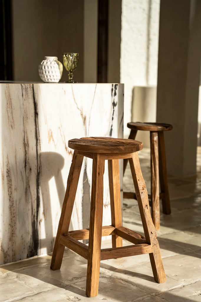 The Shibori Bar Stool - Natural