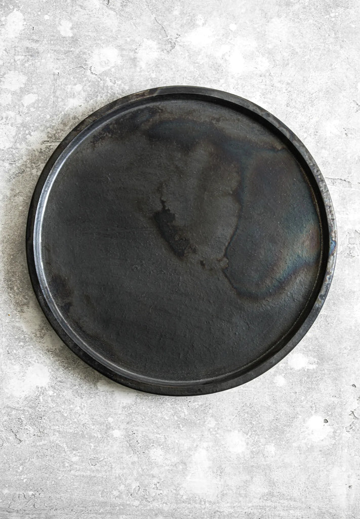 The Terracotta Burned Plate - Black - L