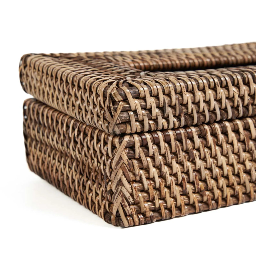 The Rattan Classic Tissue Box - Natural Brown