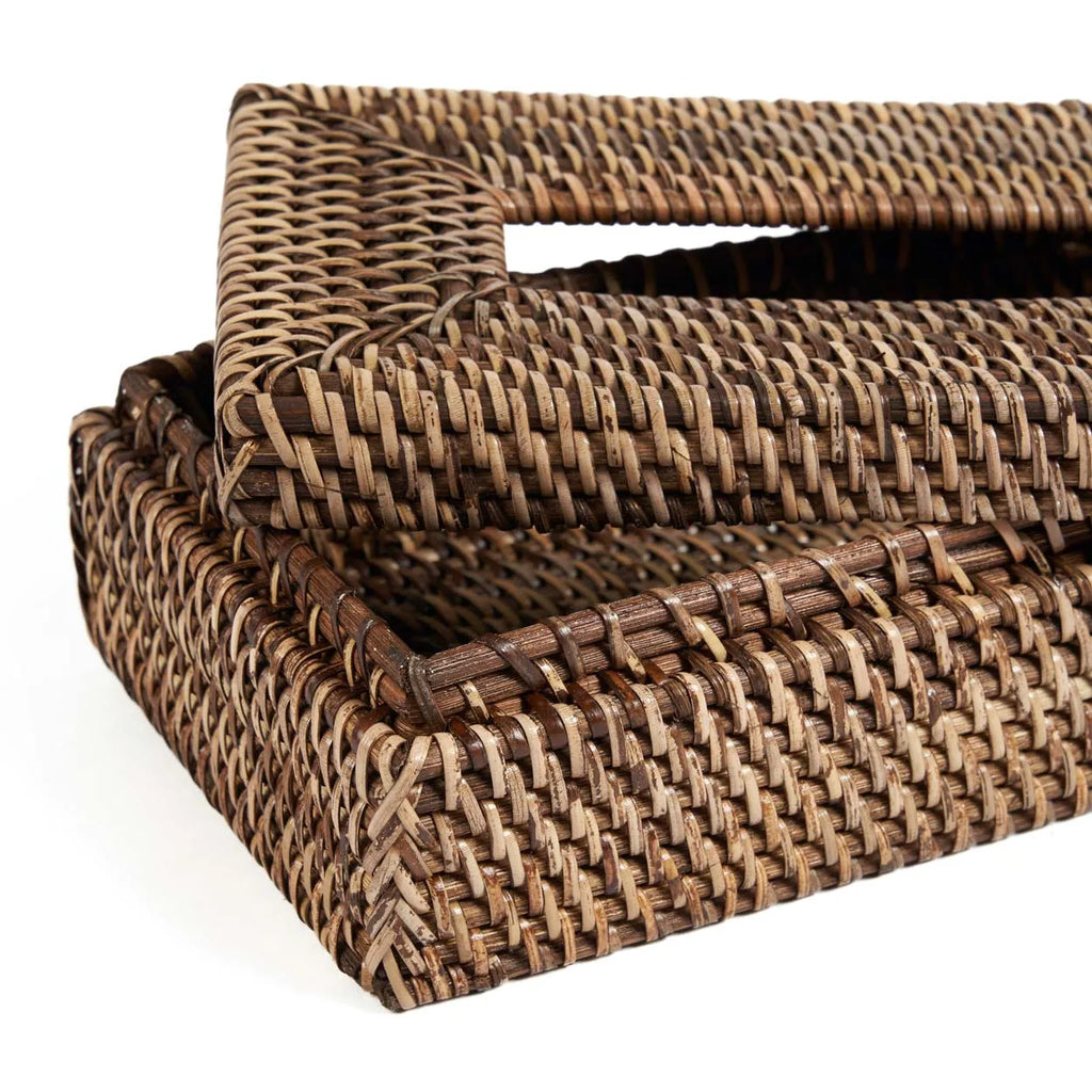 The Rattan Classic Tissue Box - Natural Brown